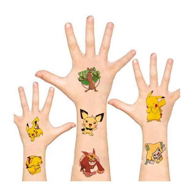 4 Pokémon tatoveringer Super lækre børnetatoveringer flerfarvet