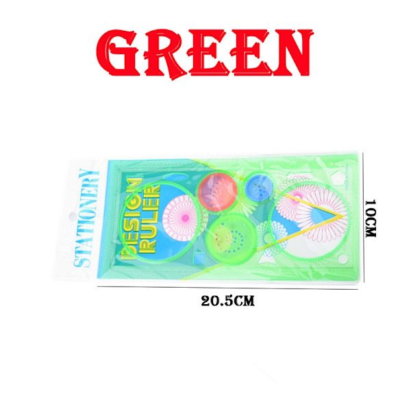 Spirograf ritmall - geometrisk konstleksak för barn Green