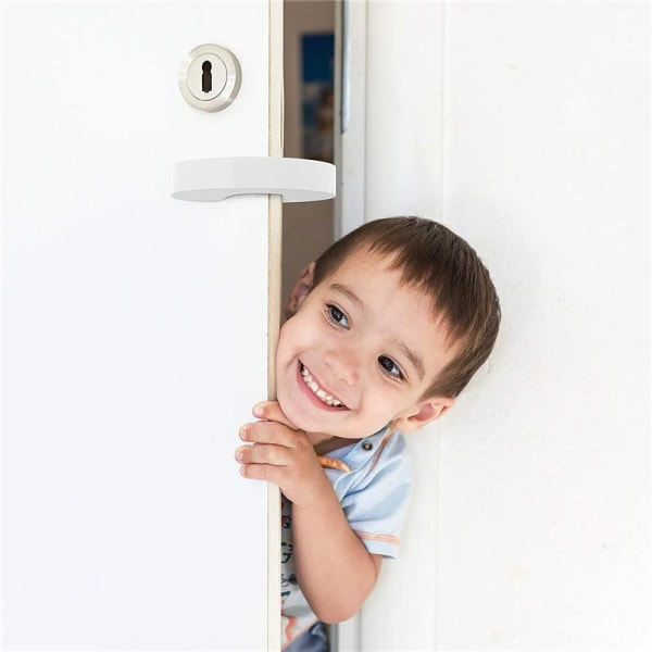 3-pak hvid dørstop til børn - klembeskyttelse
