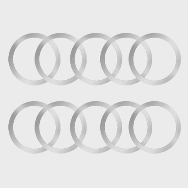 Universal Magnetisk Metal Ringplade til Samsung iPhone Magsafe Trådløs Oplader Bilholder Sliver 10PCS