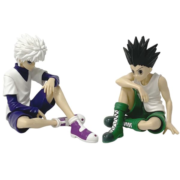 Hunter x Hunter Killua Zoldyck Action Figur - PVC Nuddelprop Statue til bilpynt with box 2pcs