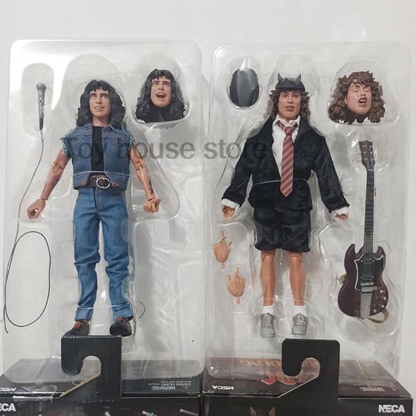 NECA Highway To Hell Angus Young Bon Scott Action Figur Modell Leksaker Collection Vän Födelsedagspresent 18cm A with box