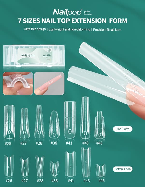 Nailpop Dual Forms Extension Nagellack Gel Sandwich System Kit 70/140 st SWB-007-140