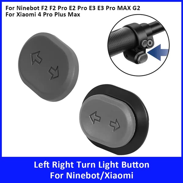 Blinkljusknapp för Ninebot F2 F2 Pro E2 E3 Max G2 Xiaomi 4 Pro Elscootertillbehör 5pc