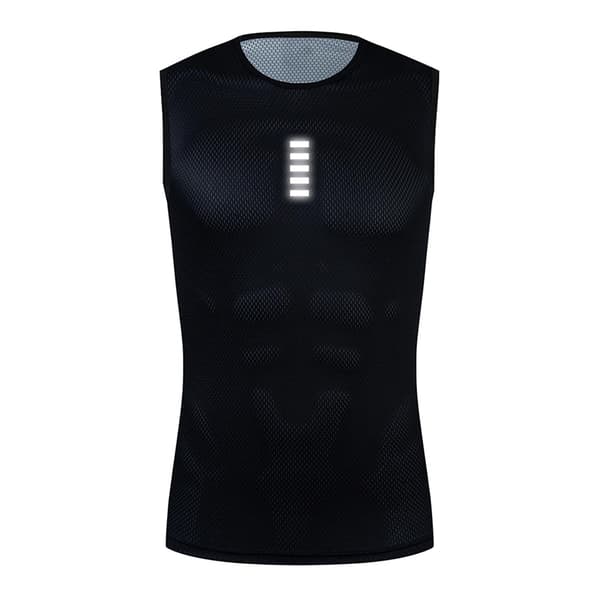 Reflekterande vit cykelunderställ snabbtorkande tight väst med hög elasticitet Black 2(Reflective) Size 3XL