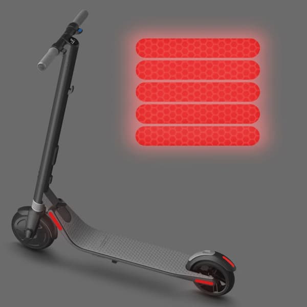 5 st. nattreflekterande säkerhetsdekaler för Ninebot ES1 ES2 ES3 ES4 E22 E25 elscooter Orange