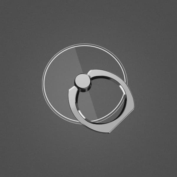 Universal Magnetisk Fingerring Telefonholder Stativ til iPhone 13 Max 8 Transparent Round