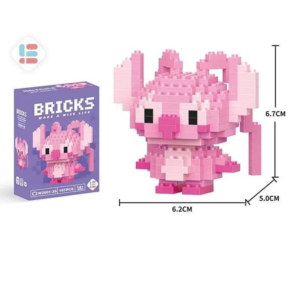 Disney Stitch Building Blocks Leksak - Pikachu & Anime karaktärsmodeller för barn - perfekt present! Cinroll No Box