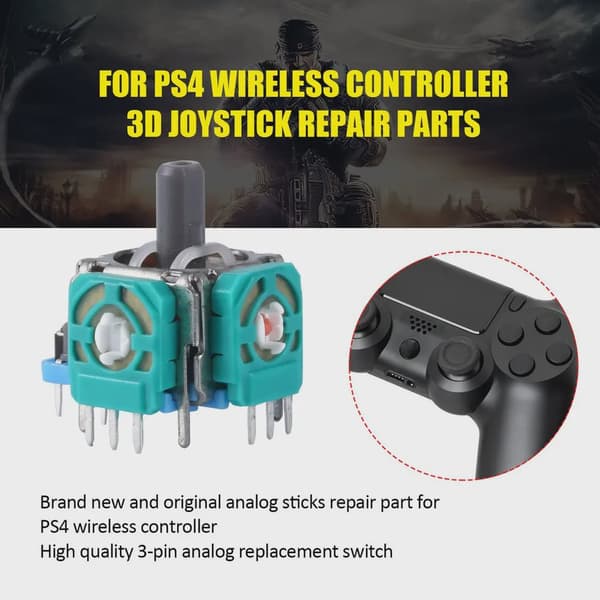 3D Analog Joystick Thumbstick Reservdelar Sensormodul Potentiometer För Sony Dualshock 4 PS4 Controller Gamepad