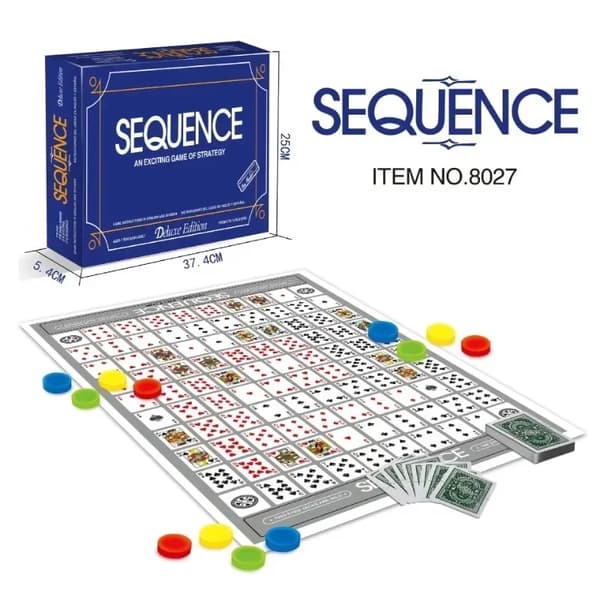 Engelske Sequence Games, Fancy Backgammon, Sequence Maze, Brætspil 0153D