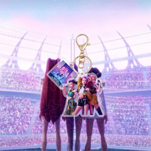 Anime Kpop Demon Hunters Akryl nøglering vedhæng til tasker og biltilbehør 14