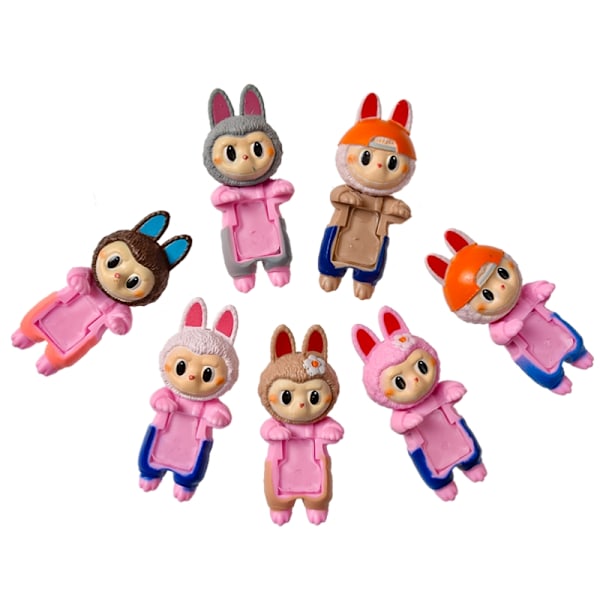 Labubu Angel Series Blind Box Söt Anime Figur Bil Datorskärm Hand Mobil Dekorativ modell Ornament Julleksaker Present Random 1 PCS