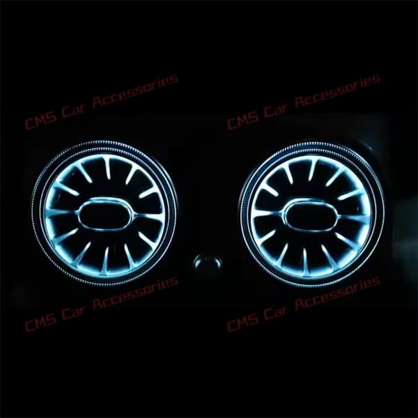 64 farver LED-luftventil 3D roterende diskanthøjttaler til Mercedes Benz W213 W238 C238 E-Klasse Coupé E53 AMG indvendig omgivende lys E Coupe Front Vent