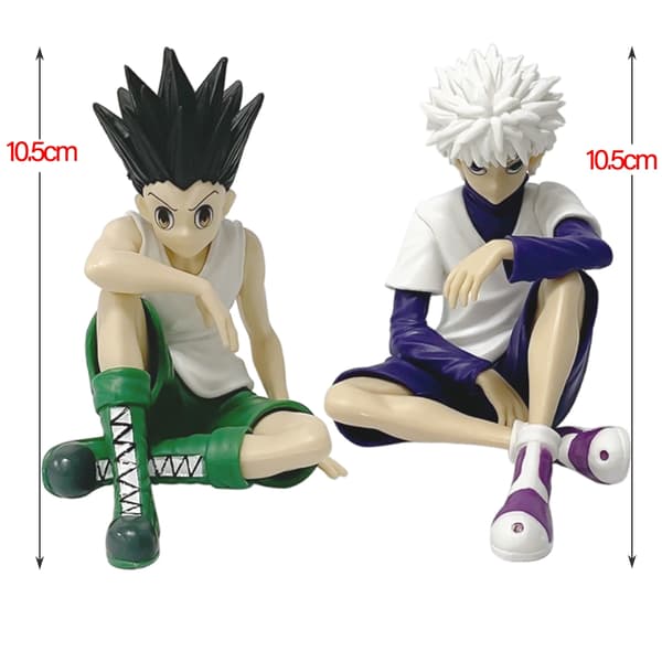 Hunter x Hunter Killua Zoldyck Action Figure - PVC Nudelpropp Staty för bildekorationer with box 2pcs