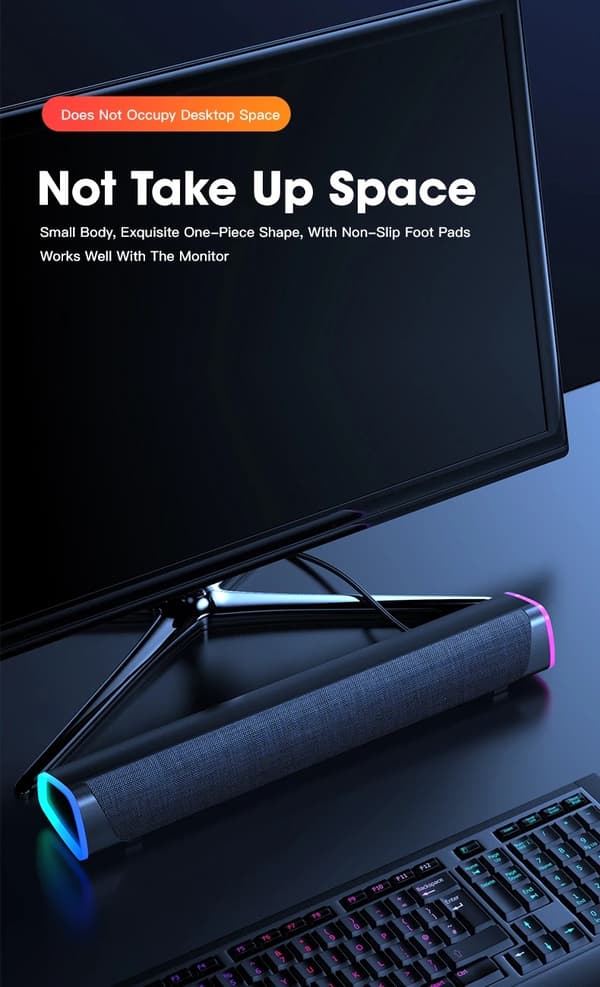 4D Computerhøjttaler Bar Stereolyd Subwoofer Bluetooth Højttaler Til Macbook Laptop Notebook PC Musikafspiller Kablet Højttaler Bluetooth Version