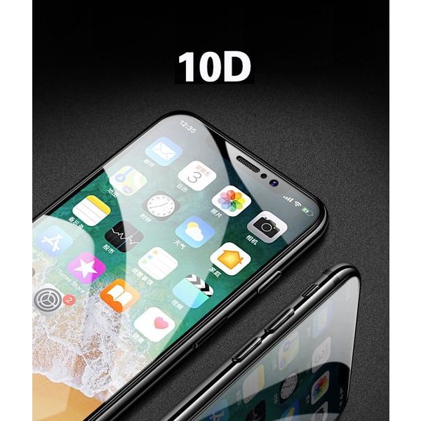 iPhone X, XS, XR, 11, 11 Pro, Pro Max 10D hærdet glas fuld dækning Till iPhone 11