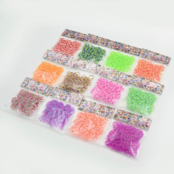 Rainbow Loom gummiband för barn - DIY Craft Armband Kit, perfekt julklapp 600 pcs model 1
