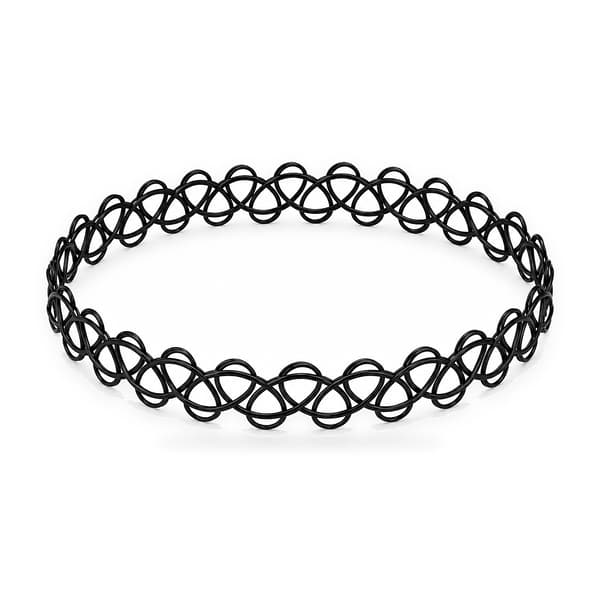 12kpl musta kalastuslinja Choker Tattoo kaulakoru Pearl