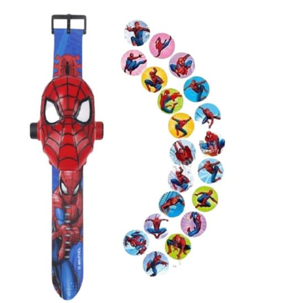 Spider Man klocka med projector funktion 24st Bildspel julklappa