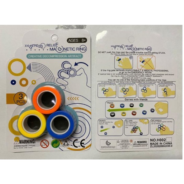Magnetiska Ringar / Fidget Toys - Magnetkulor - (3-Pack)