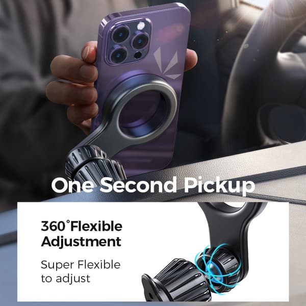Joyroom Magnetisk Bilhållare Universell Stark Luftventilsfäste för iPhone Samsung LG Google Pixel Black