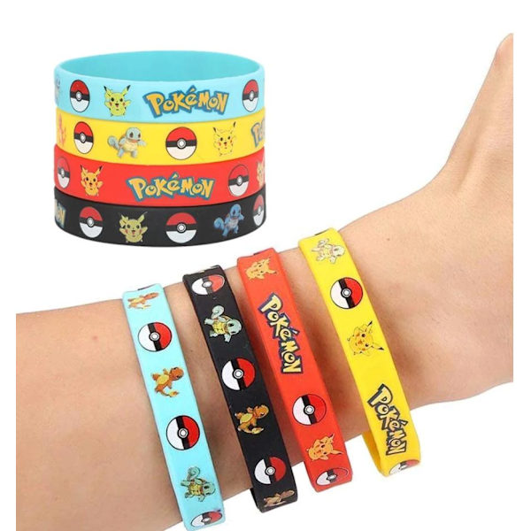 12 stk Pokemon Pikachu silikone armbånd figur tegneserie armbånd