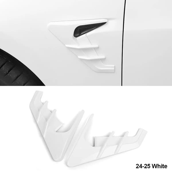 2st Bilsidokameraskyddsskydd Kit Dekorationsdekal Biltillbehör för Tesla Model 3 Highland Moel Y Juniper 2024-2025 24-25 Red