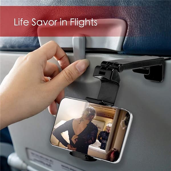 Flytelefonholder Bærbar Sammenfoldelig Drejelig Rejsebeslag til Skrivebordssæde Travel Mount