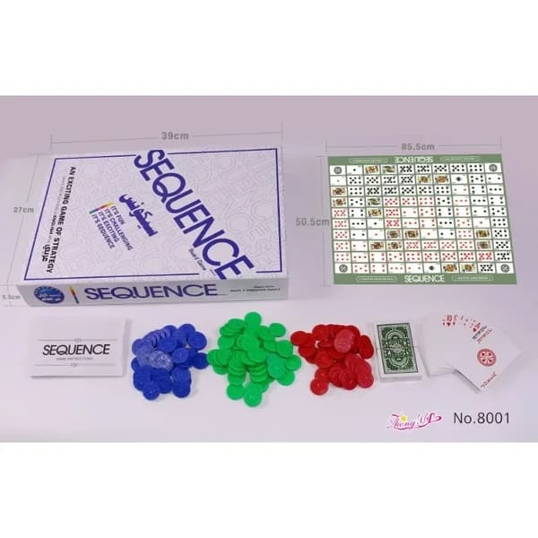 Engelske Sequence Games, Fancy Backgammon, Sequence Maze, Brætspil 0153D