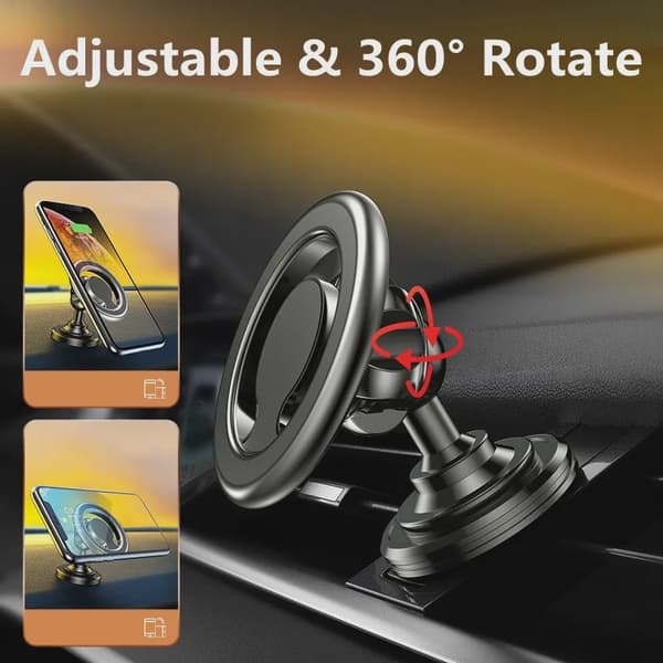 Magnetisk biltelefonholder til iPhone 15 14 13 12 Samsung Xiaomi GPS-mobilholder Paste silver