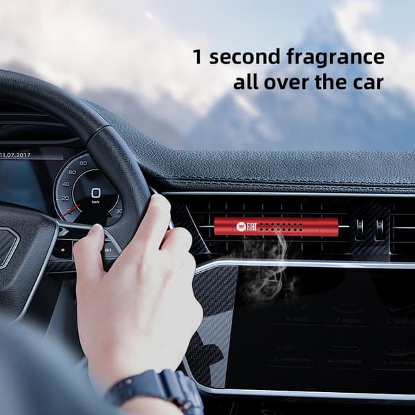 Car Vent Duft Diffuser Parfume Luftrenser Til FIAT Ducato 500 Grande Panda Tipo Punto Abarth Pulse Strada 600 500L Mobi Silver