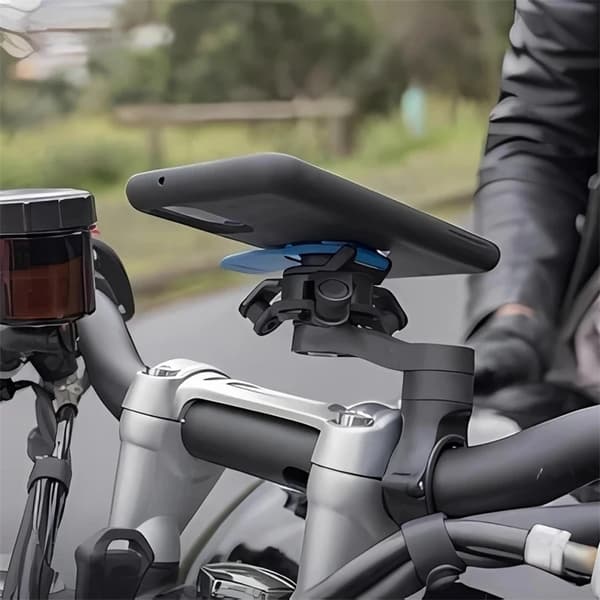 Cykeltelefonholder Stødbestandig Absorberende Quick Lock Mount til Motorcykel MTB Scooter only 2 patch