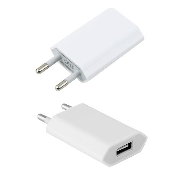 2 Pack Till För iPhone Android 1A väggladdare CE godkänd Vit