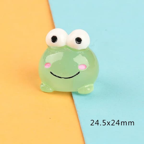 Kawaii Mini Resin 3D dyrefigurer - lysende flatback håndværkstilbehør til gør-det-selv-projekter diy miniature2 Size 1pc