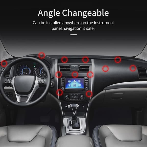 Magnetisk Bilholder Luftventilmontering Universal Dashboard Stander til iPhone Samsung Xiaomi Black