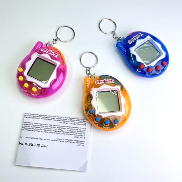 Mini Handheld Virtual Rabbit Pet Keychain Toy - Perfekt för Halloween-, jul- och påskpresenter Blue