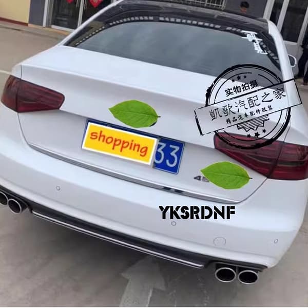 2009 til 2016 PP bagkofanger diffusorlæbe til Audi A4 B8 Standard 4 dørs bagkofanger diffusorlæbe spoilerbeskyttelse 2013-2016 standard