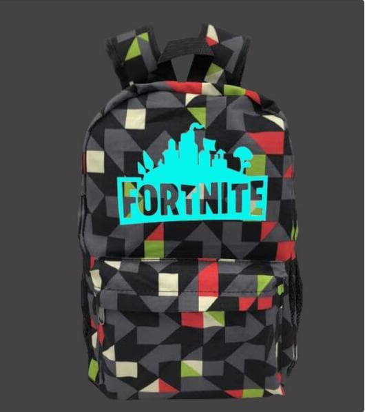 Fortnite backpack with geometric pattern Night Luminous Black