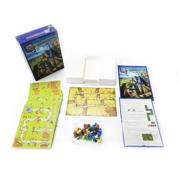 Carcassonne klassiska brädspel för familjefest 2 5 spelare Kul placering av brickor Strategispel Bästa presentidén WHITE