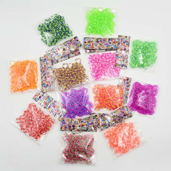 Rainbow Loom gummiband för barn - DIY Craft Armband Kit, perfekt julklapp 600 pcs model 2