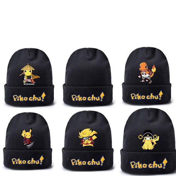 Pichachu Pokemon Hats Cap Bobble Hat, Lasten hattu Model 4