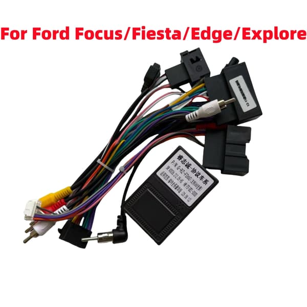 Nyeste Raise Canbus RZ-FD60 til Ford Focus MK3 MK5/ Fiesta/Edge/ Explore/Transit/ S-Max/C-Max/ Android GPS 16-benet strømkabel Cable Only
