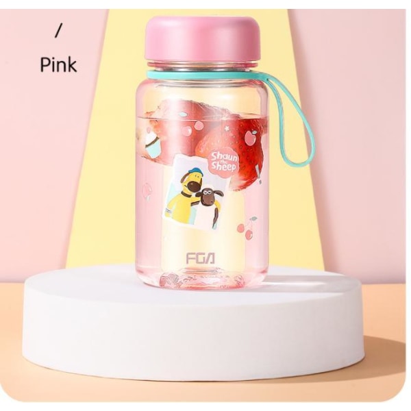 Fåret Shaun (Shaun the Sheep) Drikkeflaske vattenflaskar 400 ml Pink Rosa Model