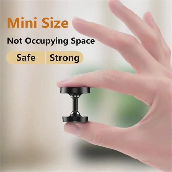 Magnetisk Bilholder Dashboardmonteringsstativ til iPhone Samsung Xiaomi 720 Rotate Red