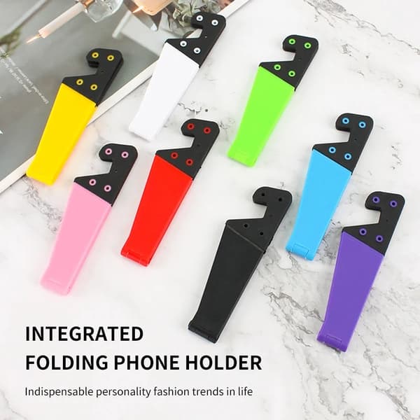 V-formet universel mobiltelefon- og tablet-foldbar justerbar stativholder til pc, iPad og e-læser Red
