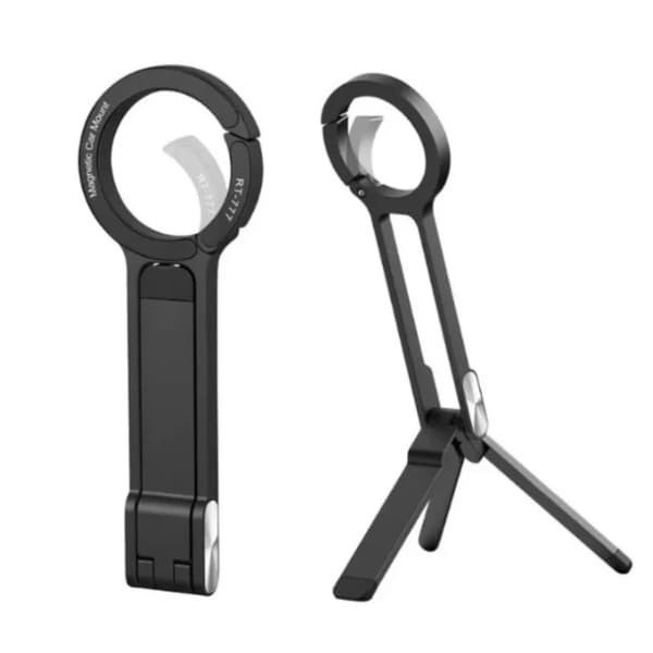 Sammenklappelig, bærbar, magnetisk telefonholder, stativmontering til iPhone 16/15/14/13/12 Pro Max black
