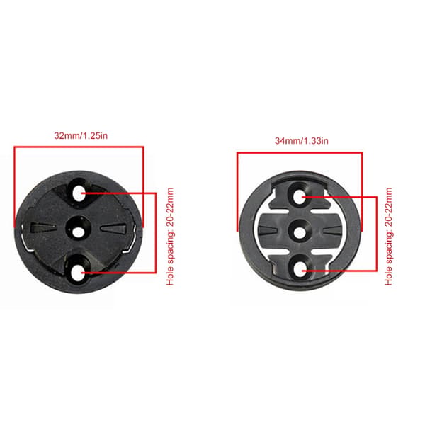 Cykelkamera Forlygte Adapter Montering ABS Plast Forlygtebeslag til Garmin GoPro B