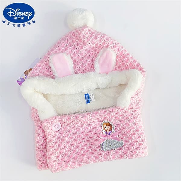 Disney Mickey & Sofia Vinterhue og -tørklædesæt til børn - Ørebeskyttelse til drenge & pigemode navy blue