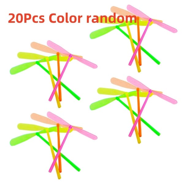 5/30 stk Bamboo Dragonfly Hånd-Push Flyvende Propel Legetøj til udendørs spil og aktiviteter 30Pcs