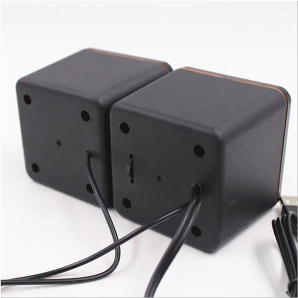 Firkantet minihøjttaler Bærbar stationær computer Bærbar mini USB-højttaler Black